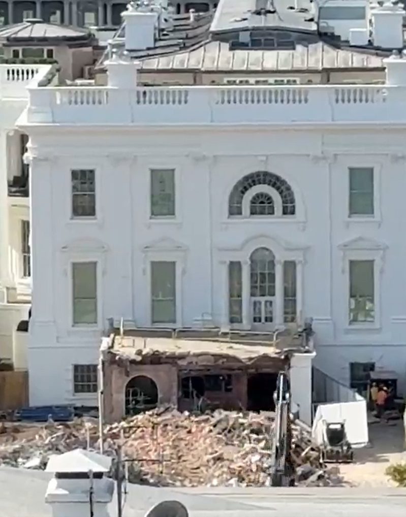 Imagen de Y así se ve el Ala este de la Casa Blanca actualmente. Lugar donde Donald Trump está construyendo su nuevo salón de baile qué promete ser el mejor del mundo!